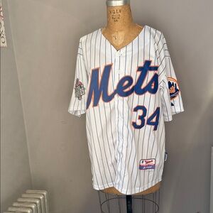 Official 2016 White Pinstripe Noah Syndergaard New York Mets Jersey